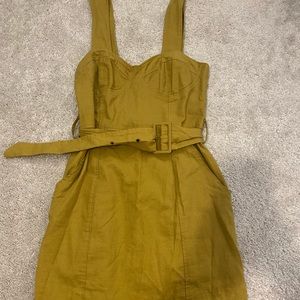 Urban Outfitters Mustard Belted Mini Dress